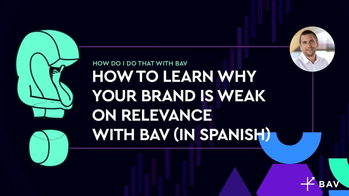 How to learn why your brand is Weak on Relevance with BAV (spanish version)