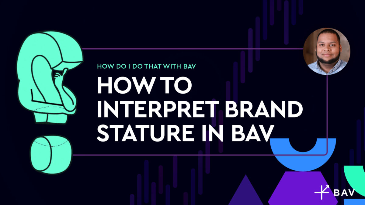 How to interpret Brand Stature in BAV